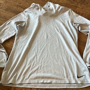 Good condition womens Nike long sleeve tee with hood. Size medium.